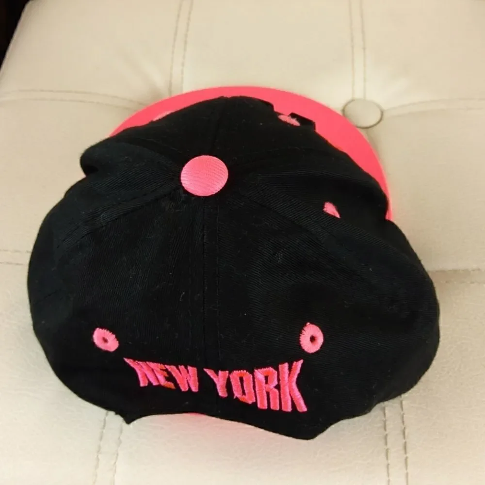 (3/$20) KBETHOS black and neon pink New York cap